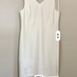 Anne Klein Women’s Sleeveless NYC White V Neck Sheath Dress Size 14 NWT Photo 6