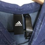 Adidas  Navy Blue Cropped Drop Armhole Gathered Front Muscle Tank Top Photo 3