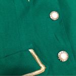 Vintage 80s Bachio Embroidered Stars Long Blazer Jacket Ringleader Leprechaun M Green Size M Photo 5