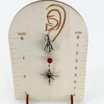 Crystal Hand Palm Stud Earrings, Antique Silver Magic Exoteric Astrology Photo 2