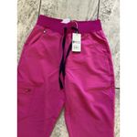 FIGS Scrub Pants Womens XSP Barbie Pink Zamora High Waisted Jogger Cargo Pockets Photo 3