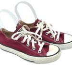 Converse Low Top Sneakers Canvas Red Mens 3 Womens 5 Photo 0