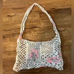 Free People Boho Chic Tote Handbag Small Floral Muslin Gauze Reusable Photo 3