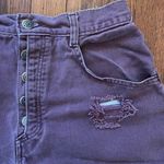 Bonjour 90s Vintage Purple High Waist Button Fly Distressed Shorts Sz 26”/ 2 Photo 5
