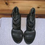 Helmut Lang  Black Leather Heels Photo 3