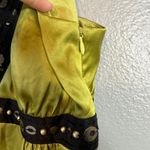Sue Wong  Vintage Y2K Silk Dress‎ Size 8 Chartreuse Embellished 90s Fairycore Photo 7