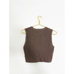 Aritzia Babaton Sculpt Knit Muscle Tank Size Small Brown Cropped Quiet Luxury Photo 12