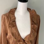 Trousers Etc. Fashion Jacket/Blazer. Size‎ 4. Terracotta w/gold shimmer. Ruffles Gold Photo 1