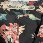 Liberty Love  Ladies Size XL Black Multicolor Floral Blouse Photo 7