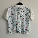 Kenar Vintage Floral Button-Down Cropped Blouse Size Medium Photo 8