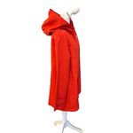 Eileen Fisher  Cotton Nylon Hooded Jacket Red Womens Size Small Rain Anorak Photo 3