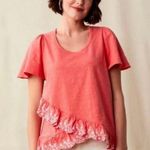 Matilda Jane  Eureka Springs Embroidered Ruffle Top Size XS Photo 7