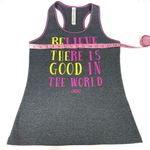Lorna Jane  ‘Be The Good’ Racerback Ribbed Singlet Tank in Gray Size Medium Photo 6
