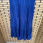 Soft Surroundings  Blue Kara Shimmer Dress Size Medium Petite‎ Photo 4