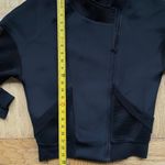 Michi Black Oversized Mesh and Neoprene Moto-Style Jacket XS Photo 5