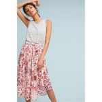 Anthropologie Maeve Staycation Midi Flowy Skirt Size X-Small Floral Modern Boho Photo 2