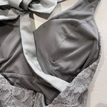 City Studios New City Studio Glitter Lace Satin Bow Back High Slit Maxi Dress Grey Size 5 Photo 17