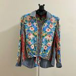 NWOT John Mark Floral Embroidered Long Roll Photo 1