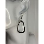 2 PC Rose Gold & Silver Tone Earrings Pink Photo 1