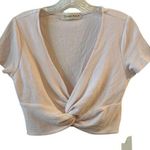 Ocean Drive Women's Pink V-Neck Twist Front Crop Top Size M Photo 0