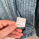 Misfay Womens Blue Ribbed Soft Long Sleeve Henley Top Size Large Photo 6