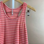 Wall Flower Medium Coral Stripe Racerback Midi Nautical Summer Pastel Spring Photo 5