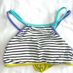 Victoria's Secret Victoria’s Secret Strappy Bikini Top High Neck Size Small Striped - top only Photo 2