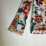 Tory Burch  Women's Shirt Sz 0 Floral Cotton‎ Bell Sleeve Boho  Clear Sequin Photo 4