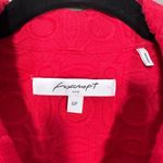 Foxcroft  Women's Red Embroidered Shacket Button Up Shirt - Size 6P - Petite Top Photo 4