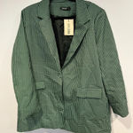 Missguided NWT green‎ houndstooth misguided blazer Photo 0