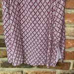 Old Navy  Burgundy White Sleeveless Blouse Women's Size Small Photo 2