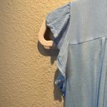 Loft Ann Taylor Women’s Petite Ruffle Button Mixed Media Top PM Petite Medium Photo 6