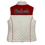 Chicago Blackhawks NHL White Quilted Puffer Vest Hockey Women's Size‎ Medium Photo 1