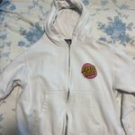 Santa Cruz  Graphic Cropped Zip Up Hoodie  Photo 0