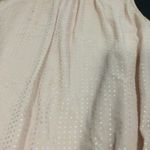 Cache Light Pink Gold Polka Dot Gathered Neck Sleeveless Blouse Women's Size L Photo 1