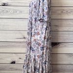 Lucky Brand White Paisley Floral Patterned Cottagecore Maxi Dress Photo 6
