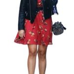 ZARA  Dress Red Floral Off Shoulder Size S Cocktail Beach Festival Boho Y2K Photo 7