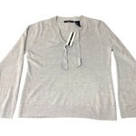 Raisey Lighr Grey Heat Front Tie Knot Sweater XL Gray Photo 0