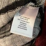 Abound  Women's Medium Gray Striped Ribbed Knit Mock Neck Long Sleeve Top‎ Photo 3