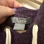 Natural Reflections Dark Purple Textured Knit Hoodie XL Photo 4