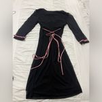 My Michelle  Black Dress with pink Rose. Size Medium. Photo 1