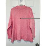 Talbots  Women’s Plus Size 2X Pink Cable Knit Cotton Sweater Mock Neck Stretch Photo 2