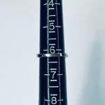 CORAL Pink Flower Cubic Zirconia CZ Silver Tone Cocktail Ring Photo 3