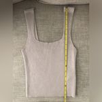 Abercrombie & Fitch  Square Neck Tank Top Ribbed Stone Small Crop Cropped Photo 8