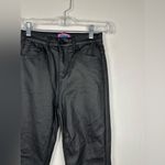 Edikted  Womens Pants Size S Black Faux Leather High Rise Wide Leg Flared Photo 3