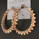 Ellen Tracy  Crystal Embellished Inside Out Hoops Photo 1