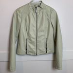 j2 Jou Jou Cream Faux Vegan Leather Jacket Size XS Photo 0