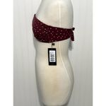 Vix Paula Hermanny Lola Polka Dot Basic Bandeau D Cup Strapless Bikini Swim Top Red Size XL Photo 8