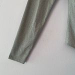 Abercrombie & Fitch  Silver Shimmer Sparkle V-neck Long Sleeve Bodysuit Medium Photo 3