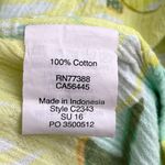 J.Crew Floral Print Swim Cover Up Tunic Top‎ Cotton Yellow Green, XS Photo 8